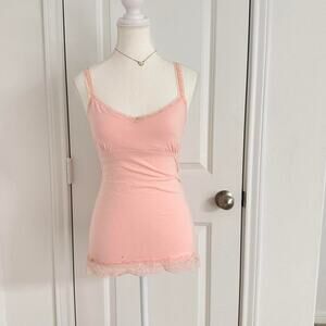 Baby Pink Energie Size Medium Vintage Laced Baby Doll Cami